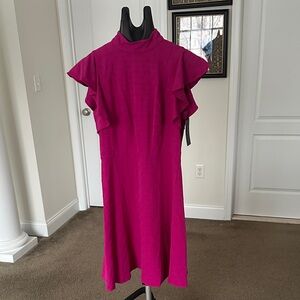 Tommy Hilfiger Fuchsia Midi Dress